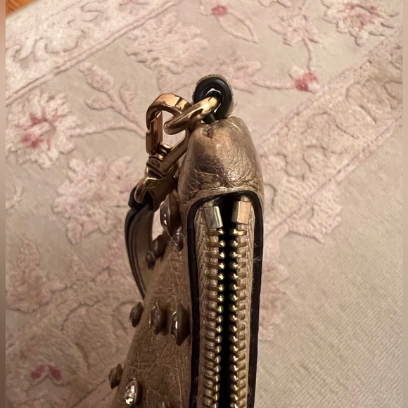 Michael Kors Gold Metallic Rhinestone Wristlet - Picture 13 of 16